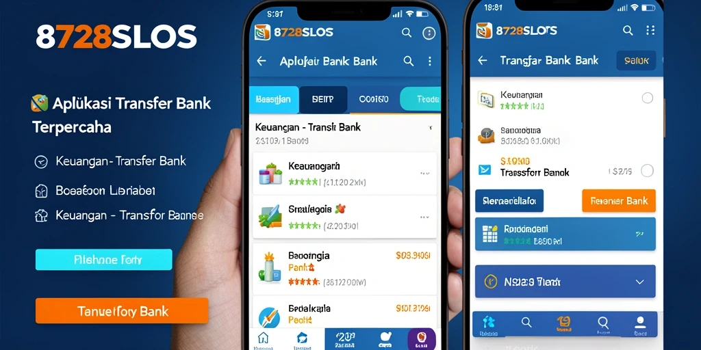 Tampilan antarmuka aplikasi Transfer Bank 8728SLOTS yang mudah digunakan.