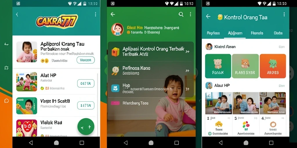 Tampilan antarmuka CAKRA777 yang intuitif untuk kontrol orang tua.