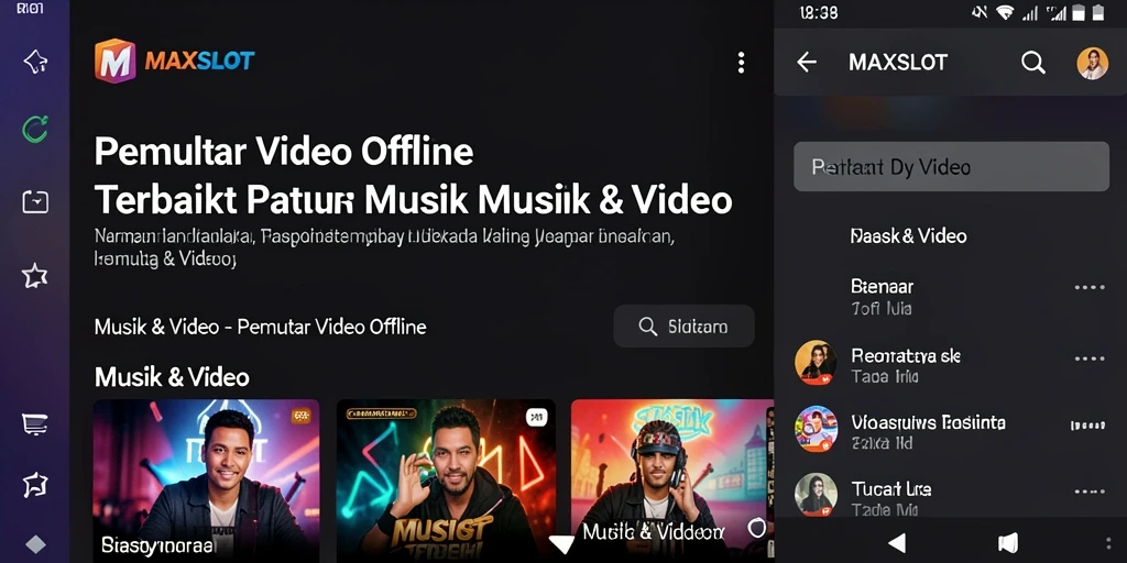 Antarmuka pemutar video offline MAXSLOT yang sederhana dan fungsional.