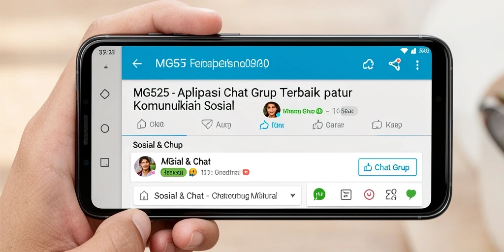 Tampilan menarik aplikasi MG525 untuk chat grup.