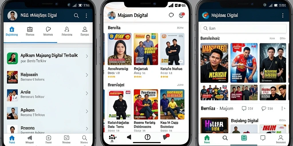 Tampilan antarmuka aplikasi N32 untuk Majalah Digital yang informatif.